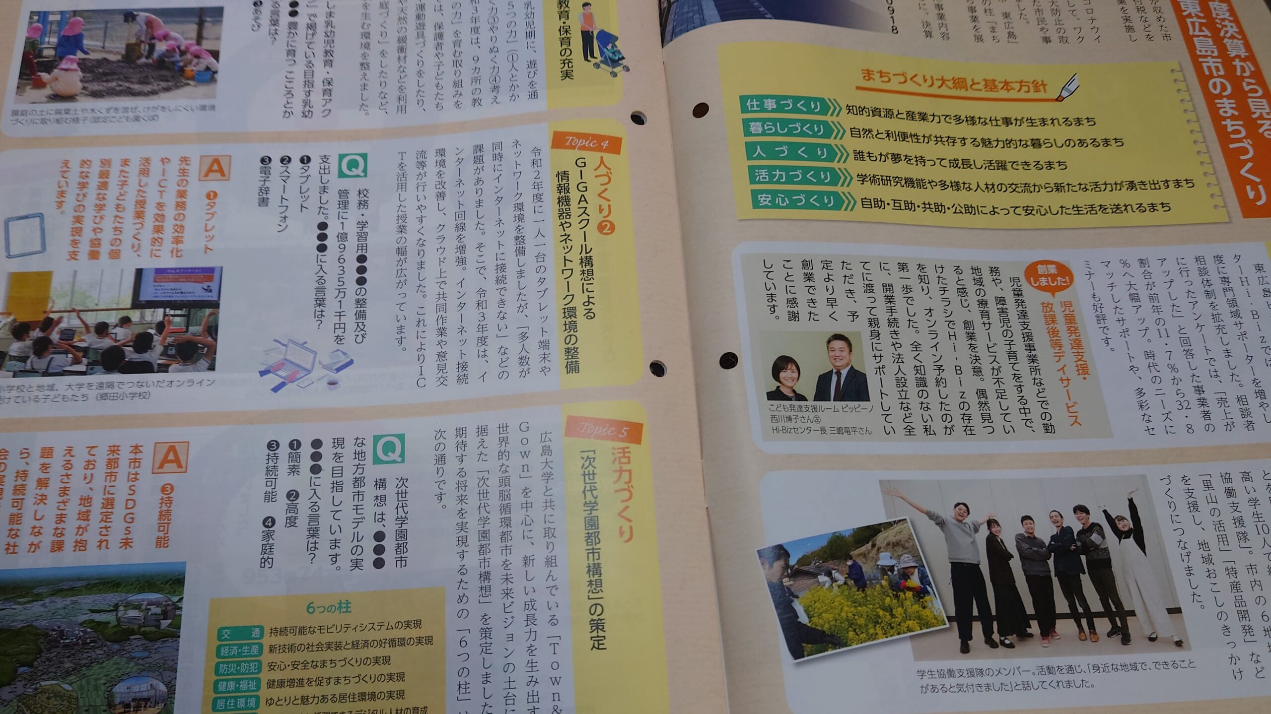 「広報東広島」12月号で令和３年度決算の特集ページを制作