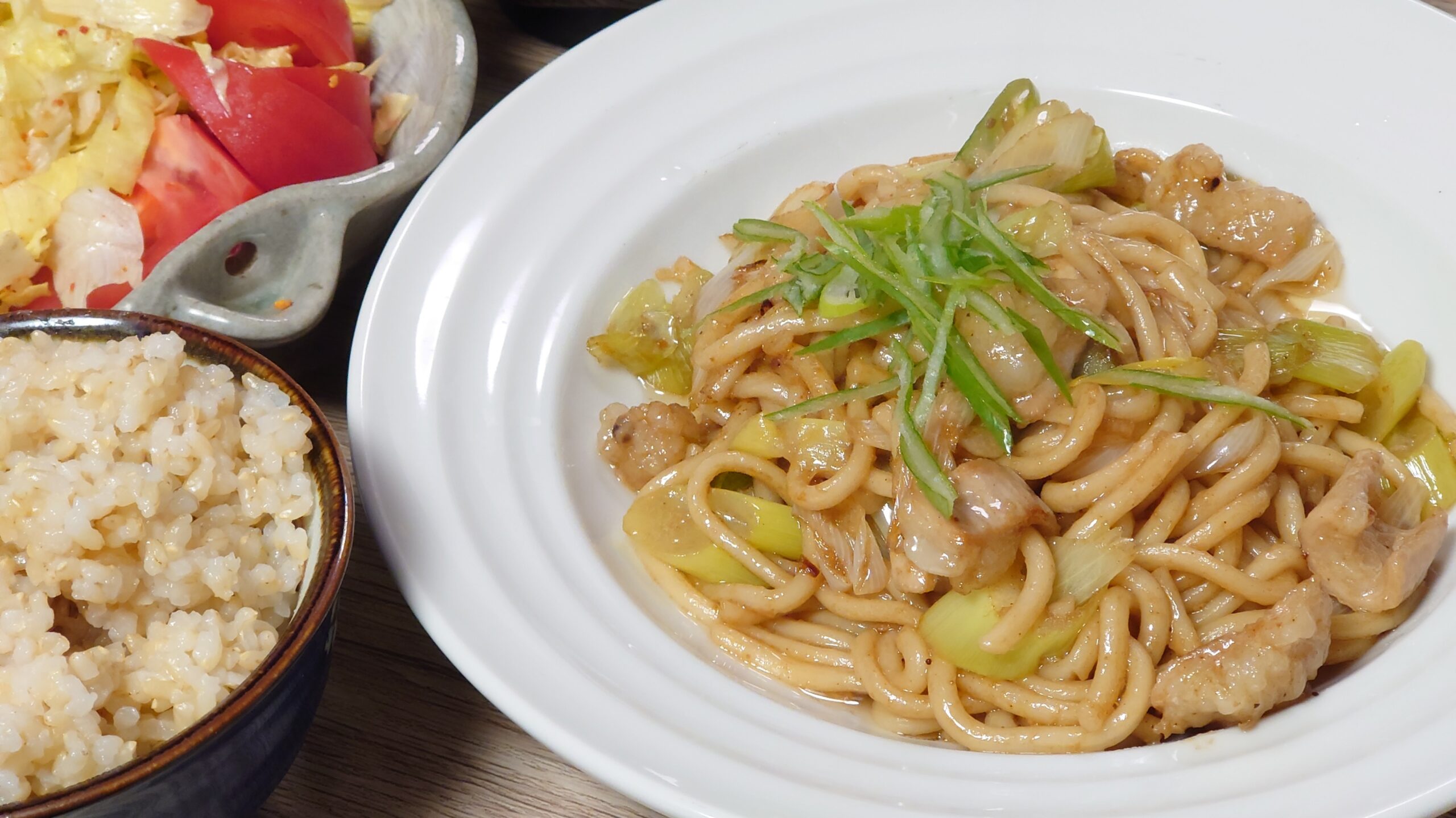 自作ホルモンうどん